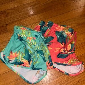 Tropical Floral Print Shorts Set